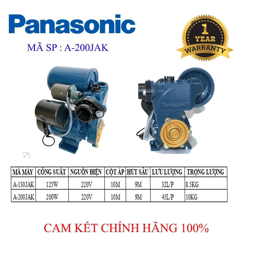 MÁY BƠM TĂNG ÁP PANASONIC 200W - A-200JAK
