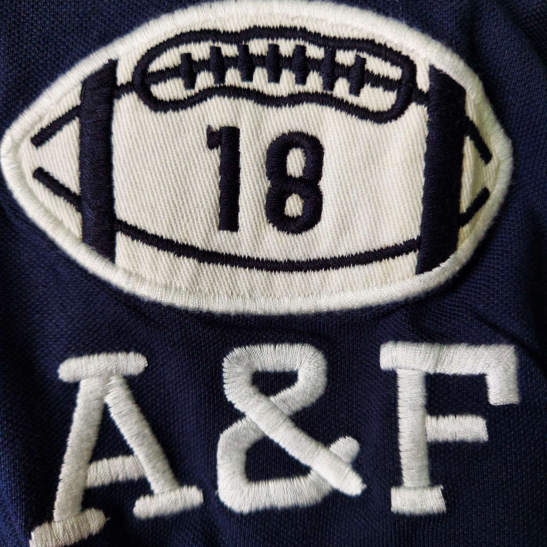 Áo thun polo Abercrombie Navy 18 Classic