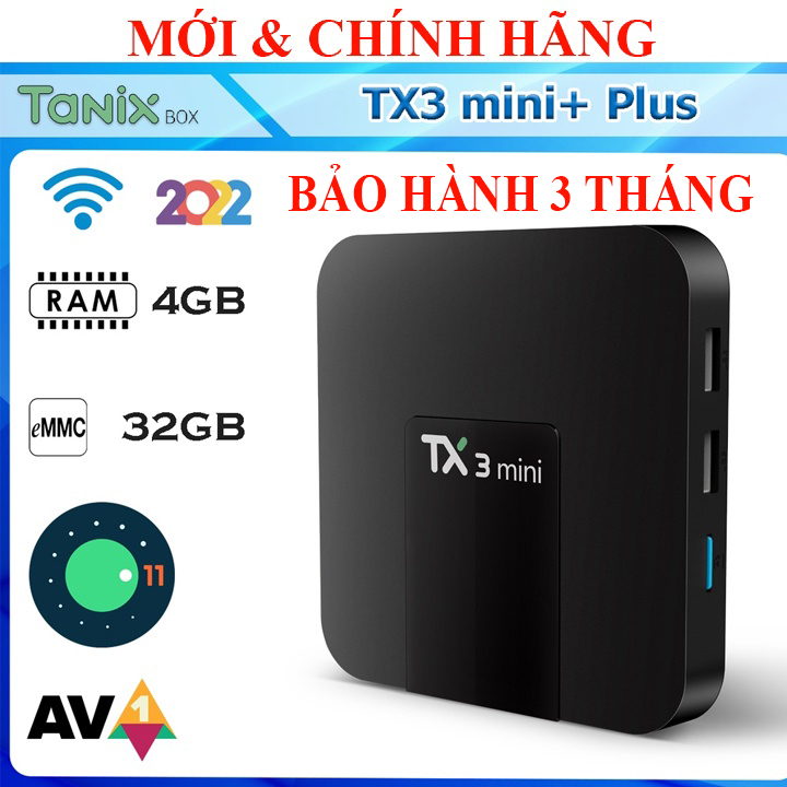 【HCM Vận Chuyển Nhanh】Android Tivibox TX3 Mini RAM 2GB ROM 16GB Android 10 4K UltraHD