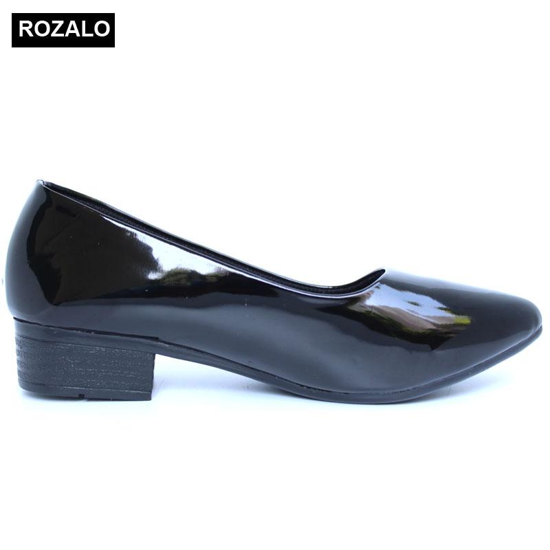 Giày búp bê nữ da bóng Rozalo R5602