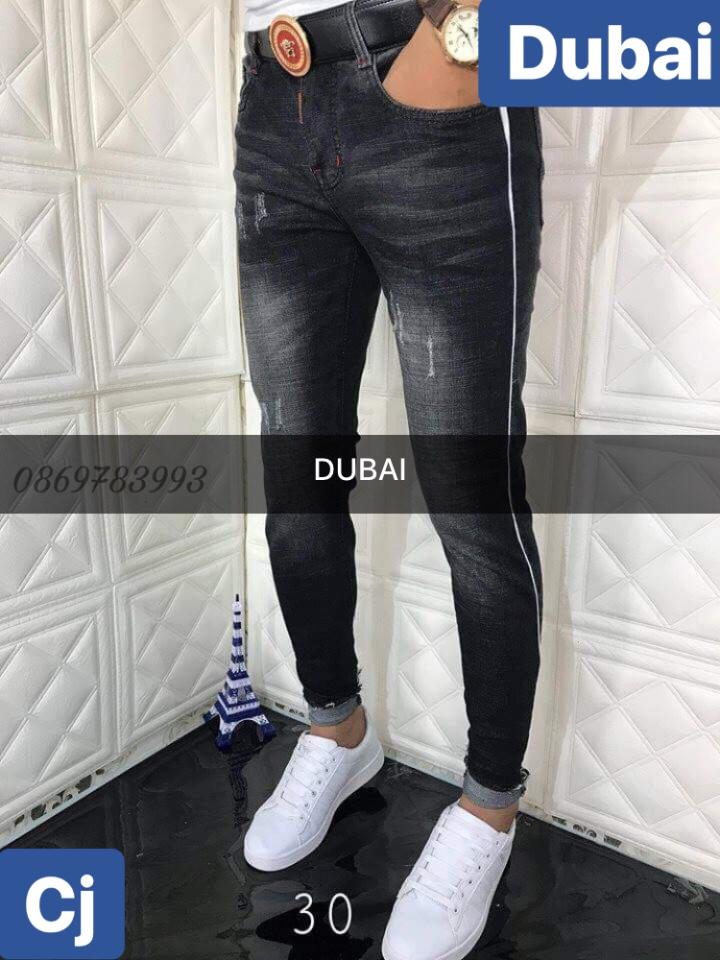 QUẦN JEAN NAM CHẤT BÒ SỌC DỌC 2 BÊN SIÊU CAO CẤP 1hitshop 2022 - DUBAI FASHION