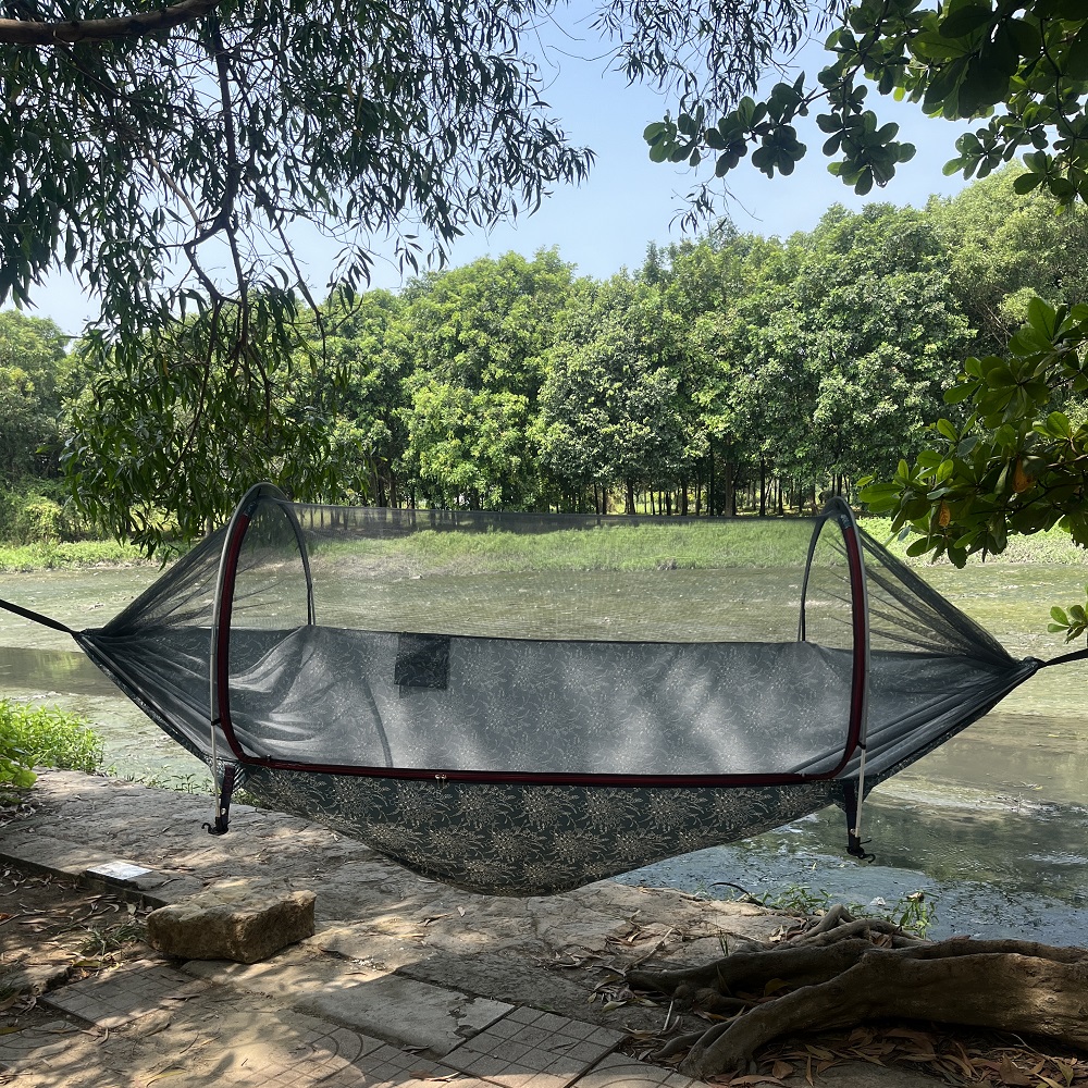 Võng Cao Cấp Chống Nước 2 Người Giường Đôi Dây Cột Dày, Tarp Hammocks 2.4x1.4m