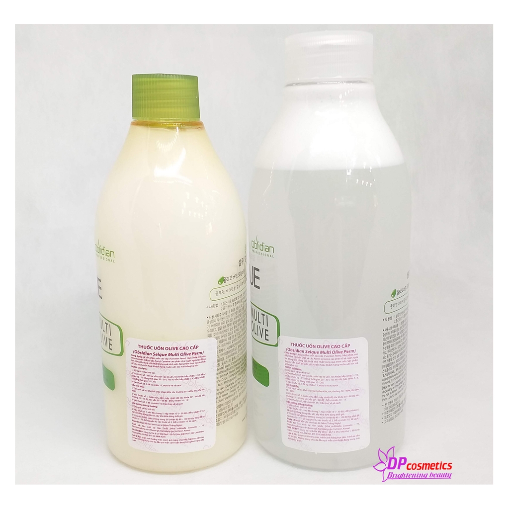 [HCM]Kem uốn tóc OBSIDIAN OLIVE Đa năng ( Uốn Setting uốn Lạnh ) 500ml- Chai số 1 Kem