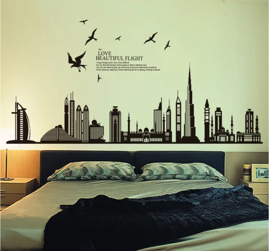 Decal dán tường LOVE TO FlY Sticker Tranh Dán Tường - HPMJM7280- Decal dán tường trang trí phòng khách, trang trí quán cafe, trang trí shophouse