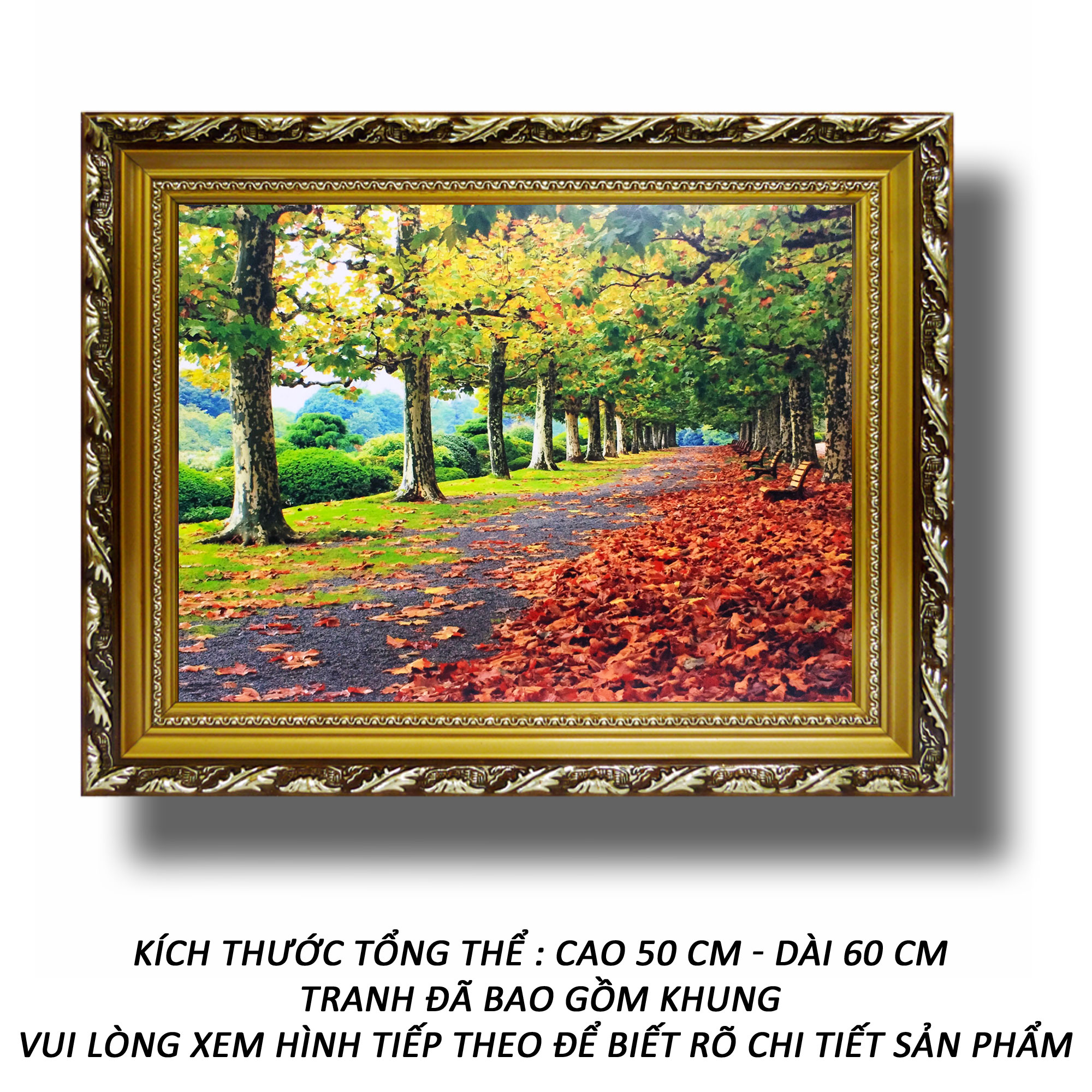 Tranh Trang Trí - Hàng Cây Mùa Thu - Tranh Mỹ Thuật Minh Hiền