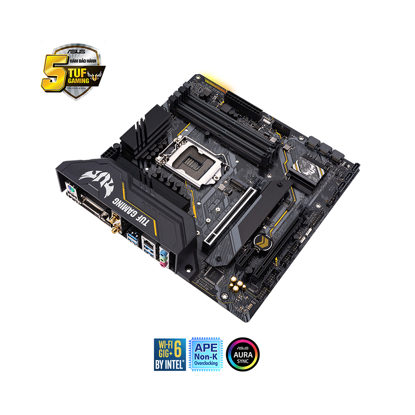 Mainboard ASUS TUF GAMING B460M-PLUS (WIFI) (Intel B460, Socket 1200, m-ATX, 4 khe Ram DDR4)