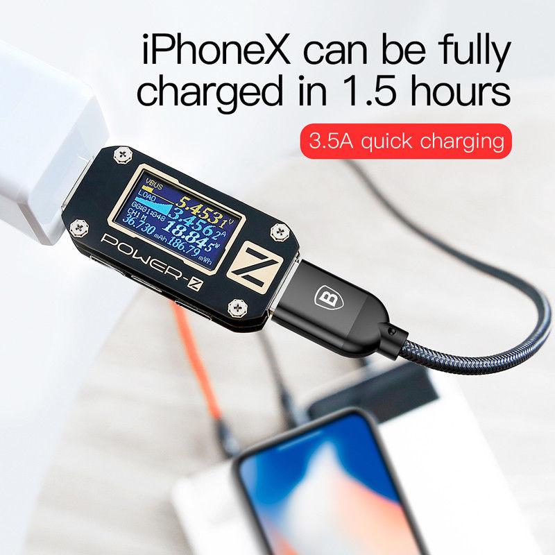 Cáp đa năng Baseus 3 trong 1 cho iPhone, Type C, Micro USB 30cm gọn nhẹ đem đi du lịch