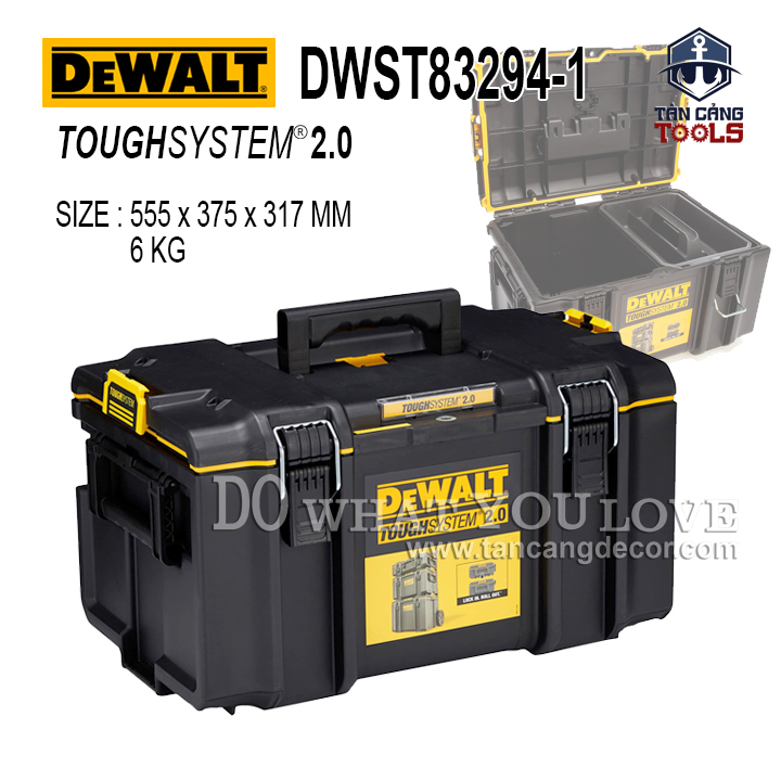 Thùng đựng đồ nghề dewalt dwst83294-1 toughsystem 2.0 chuẩn ip65