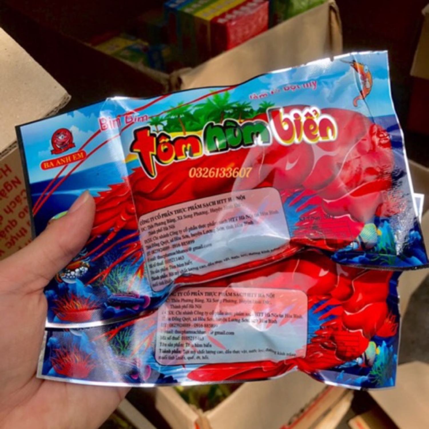 Snack, bim bim tôm hùm biển