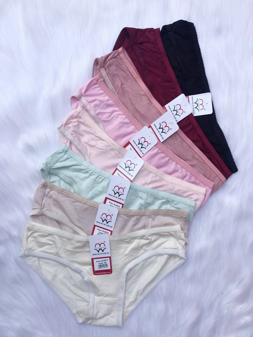 [HCM]COM BO 5 QUẦN LÓT NỮ  COTTON LỤA PHOM NHỎ MW (TỪ 43KG - 55 KG)
