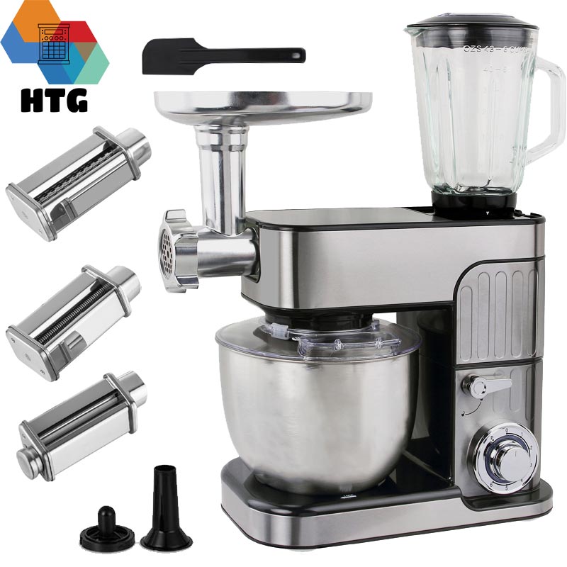 Máy trộn bột làm bánh đánh trứng đánh kem xay thịt xay trái cây cán sợi mì,sợi phở.... làm bếp toàn năng 9 trong 1, hàng chính hãng