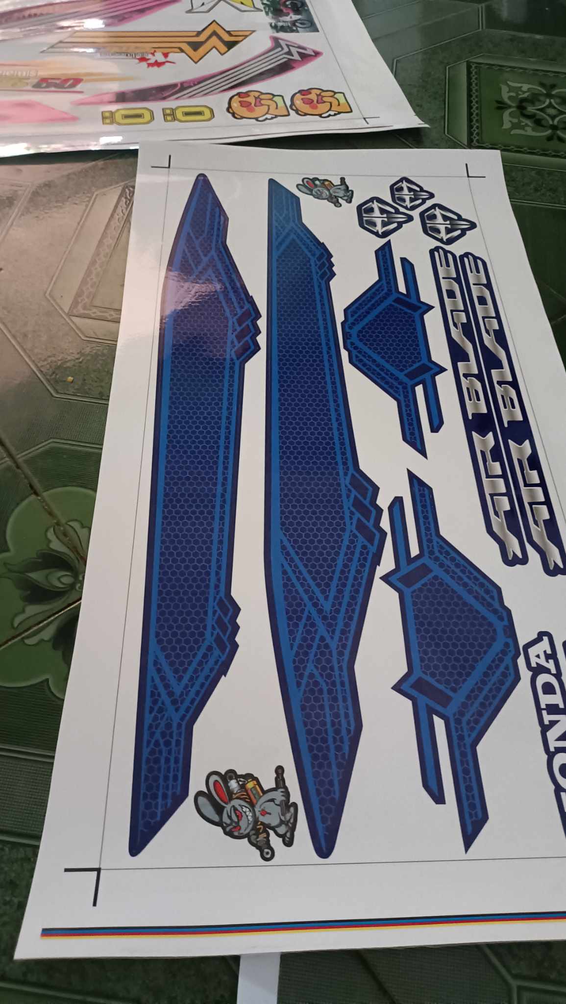 Tem rời AB  2016-19 xanh [nốc mão]