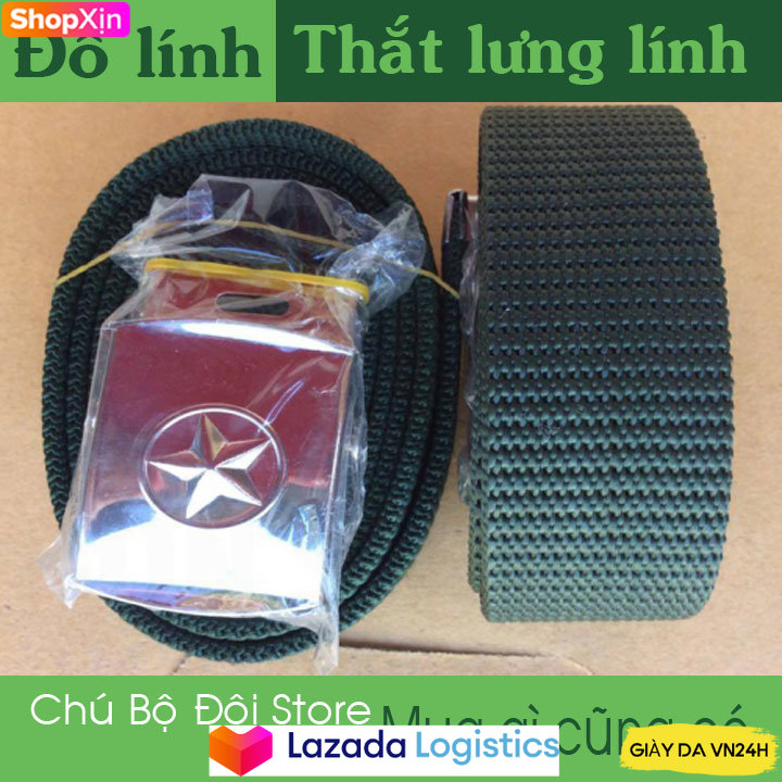 Thắt lưng xanh và dây nịch đỏ lính - phong cách thời trang lính - chú bộ độl store Hàng Cao Cấp Mẫu Mới