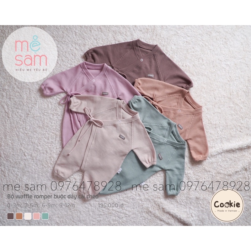 Body Buộc Dây Cài Chéo Romper Cookie