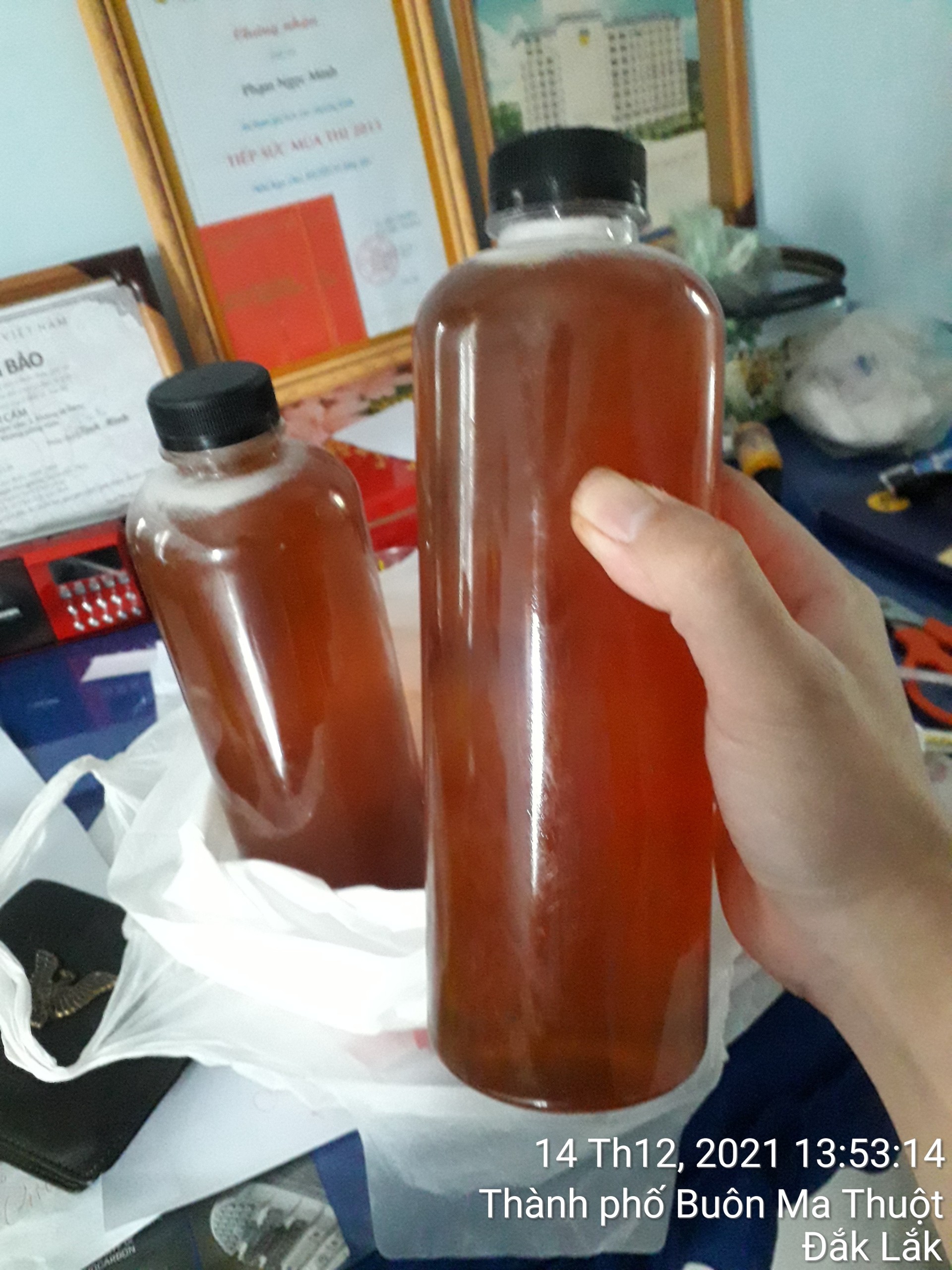 MẬT ONG HOA CÀ PHÊ NGUYÊN CHẤT 100% CÓ BẢO HÀNH  [ CHAI LỚN 1,3 KG ]