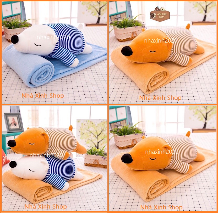 [HCM]Bộ chăn gối văn phòng gấu bắc cực