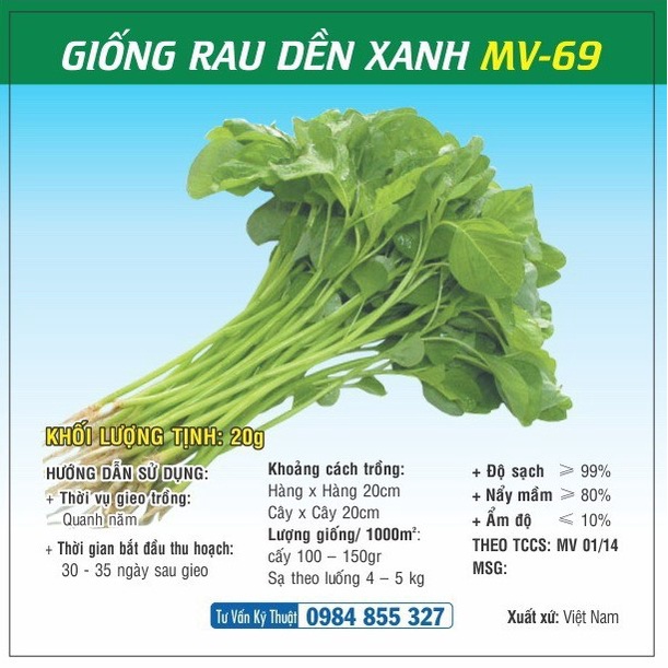 Hạt giống rau Dền Thuận Nông TN 20g >90% quanh năm chất lượng cao