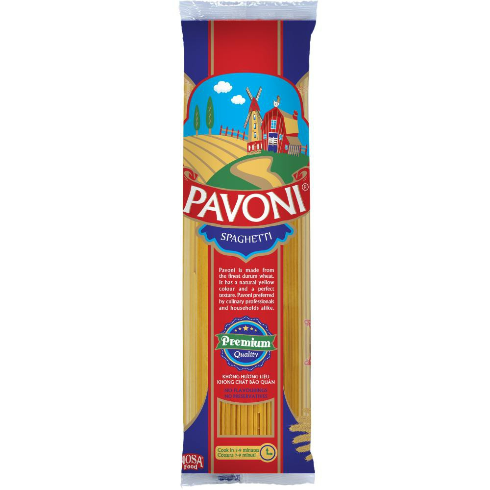Combo 3 Gói Mì Ý Pavoni 400g 100% Lúa Mì Nguyên Chất
