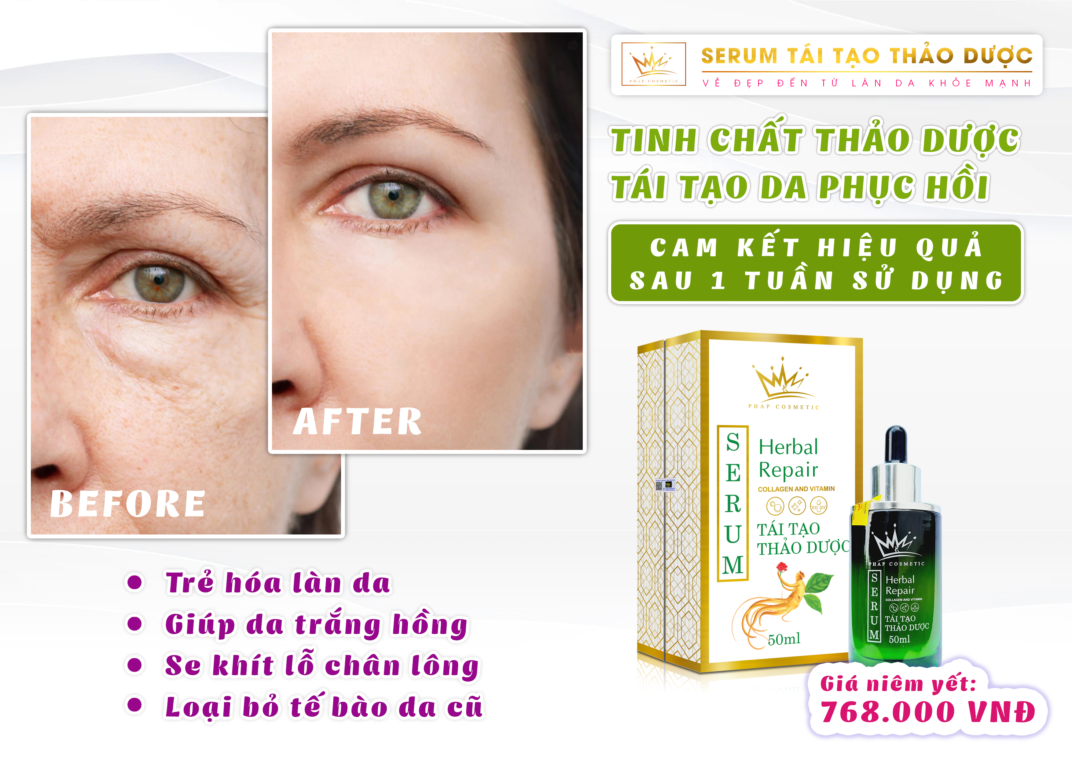 SERUM PHÁP TÁI TẠO THẢO DƯỢC