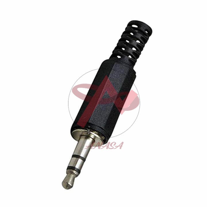Jack Audio 3.5mm Đực Nhựa Đen