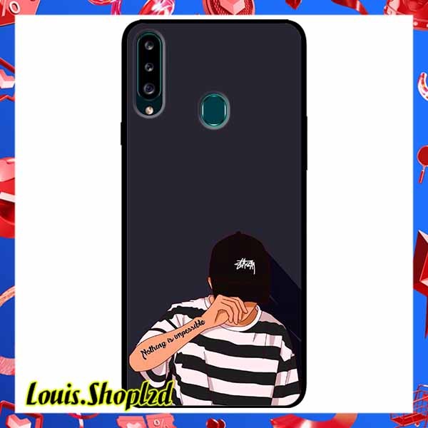 Ốp lưng dành cho samsung galaxy a20s - bad boy nón đen