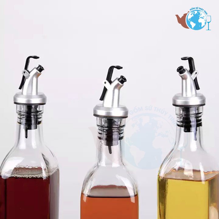 Chai thủy tinh đựng dầu ăn chiết rót dầu 500ml
