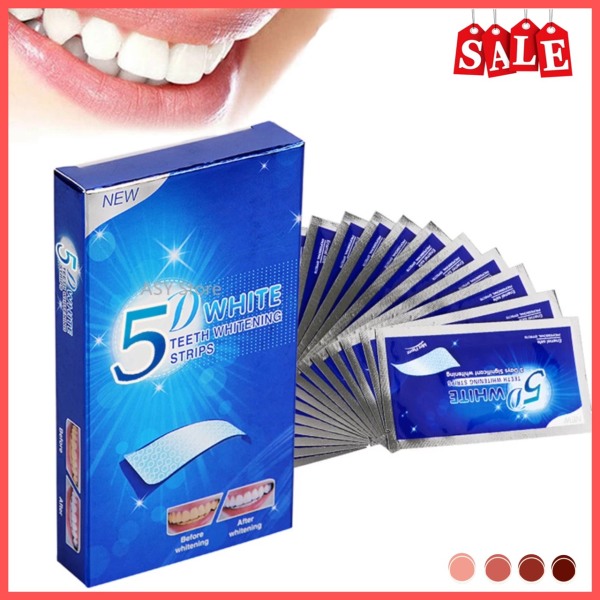 Miếng Dán Trắng Răng 5D White Teeth Whitening Strip - 1 gói 2 miếng