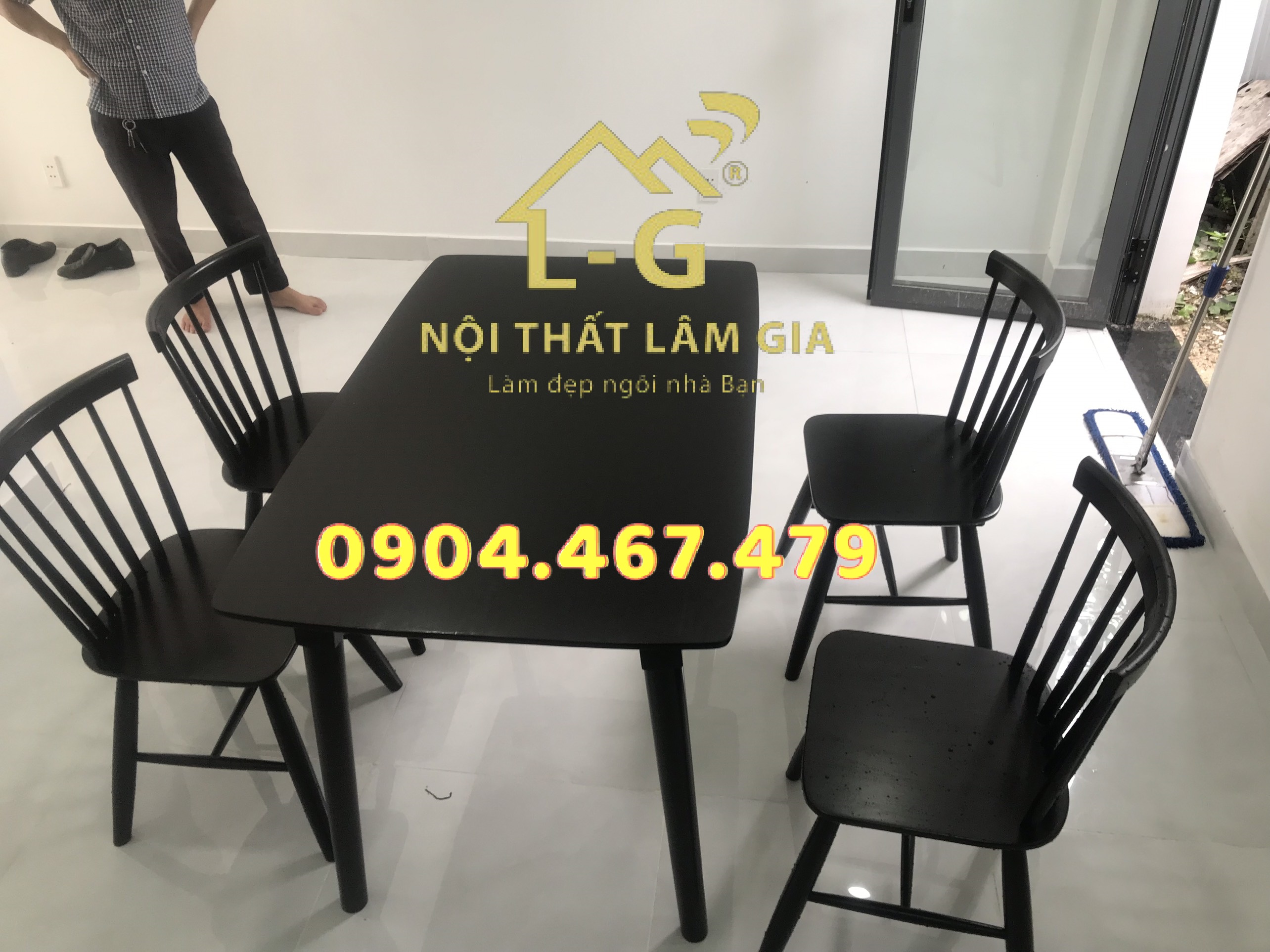 Bộ Bàn ăn 4 ghế gỗ mango  [Ship hoả tóc HCM]