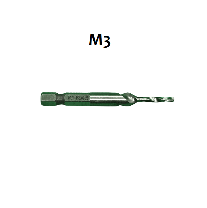 Bộ 6 mũi khoan taro ren mạ titan thép hss cao cấp