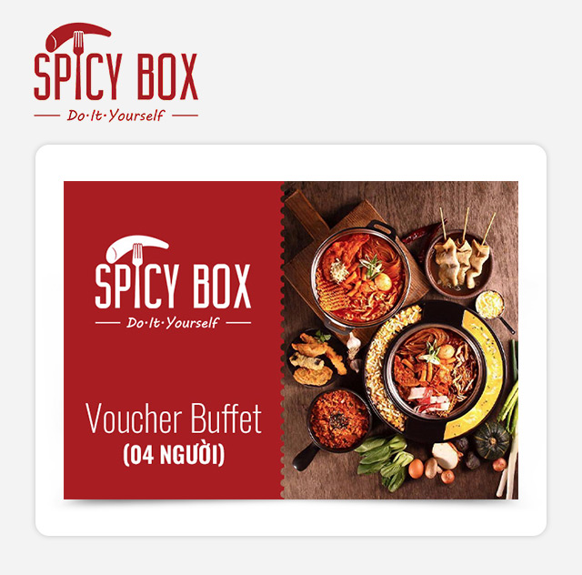 Spicy Box - Evoucher Voucher Buffet Dành Cho 4 Nguời