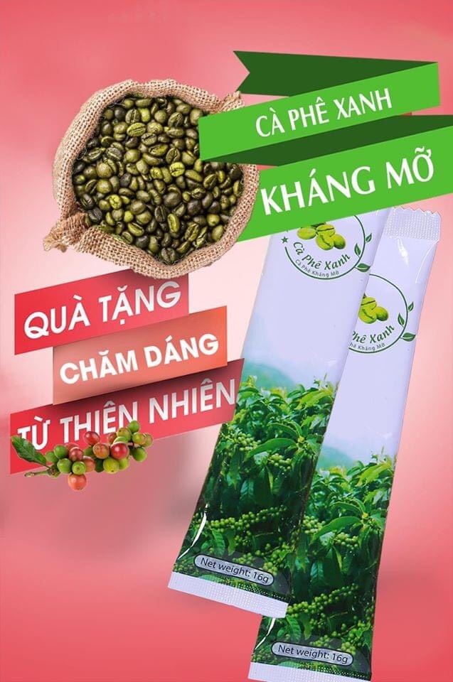 SỈ 5 HỘP CÀ PHÊ XANH GIẢM CÂN ( HỘP LỚN LOẠI 30 GÓI)