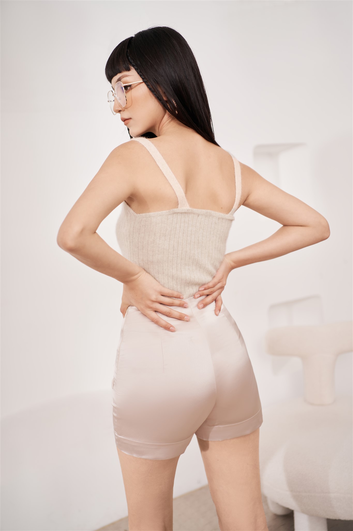 Quần váy lụa vạt lệch LADY ME by Eva de Eva 21ACVO009B