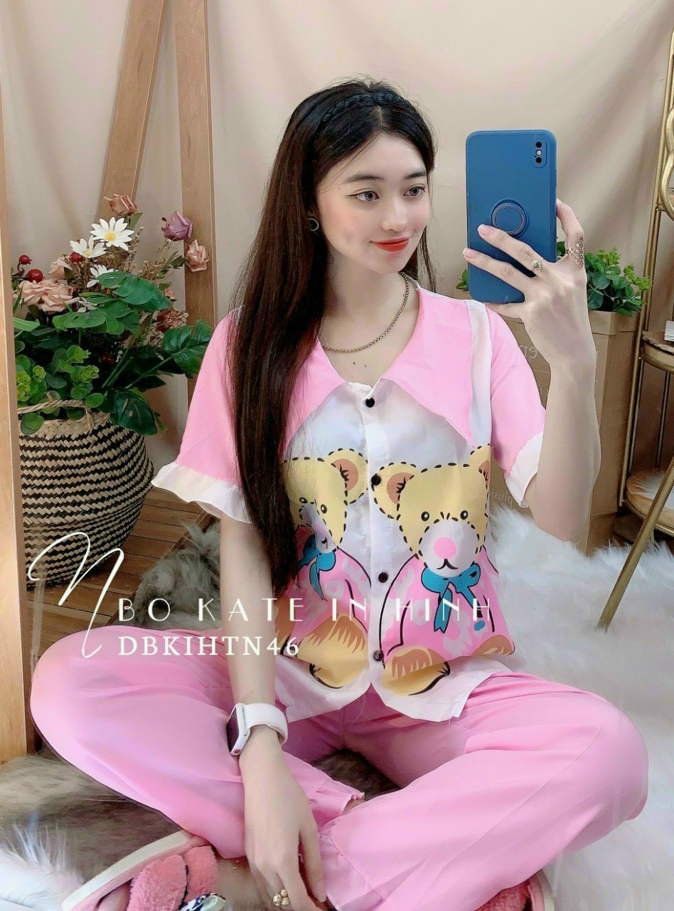 Đồ Bộ Pijama TNQD Nữ Lụa HÀN Đep Form dưới 56kg