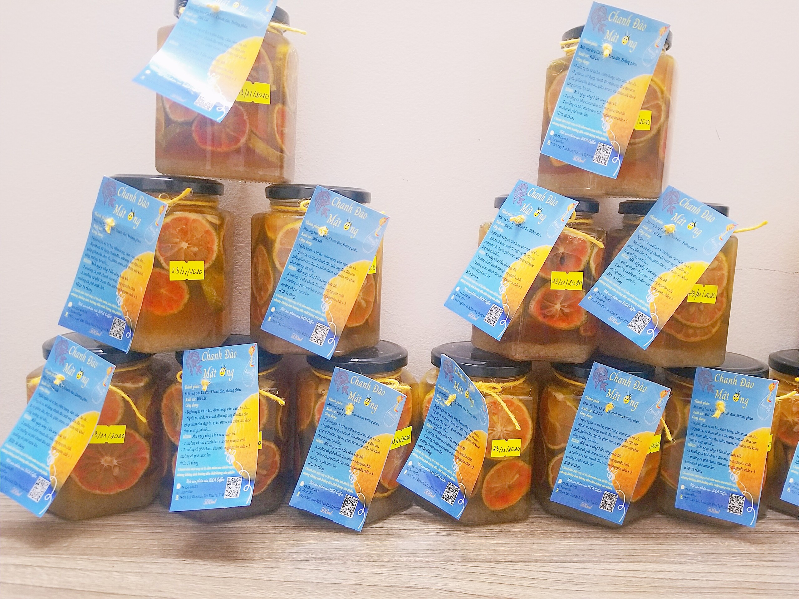 Chanh đào mật ong hủ 500ml