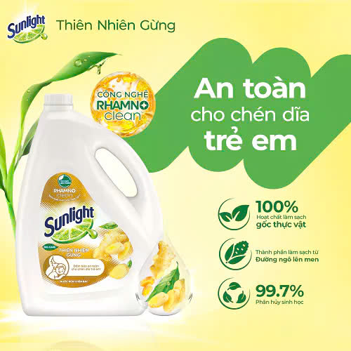 Nước rửa chén Sunlight can 3.6l