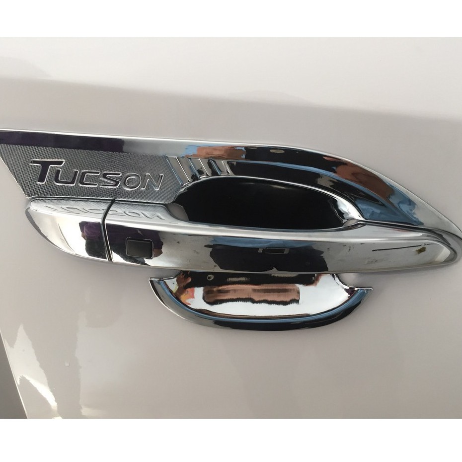 Bộ 4 ốp hõm cửa mạ crom dành cho xe Tucson 2018-2019 -4 chi tiết