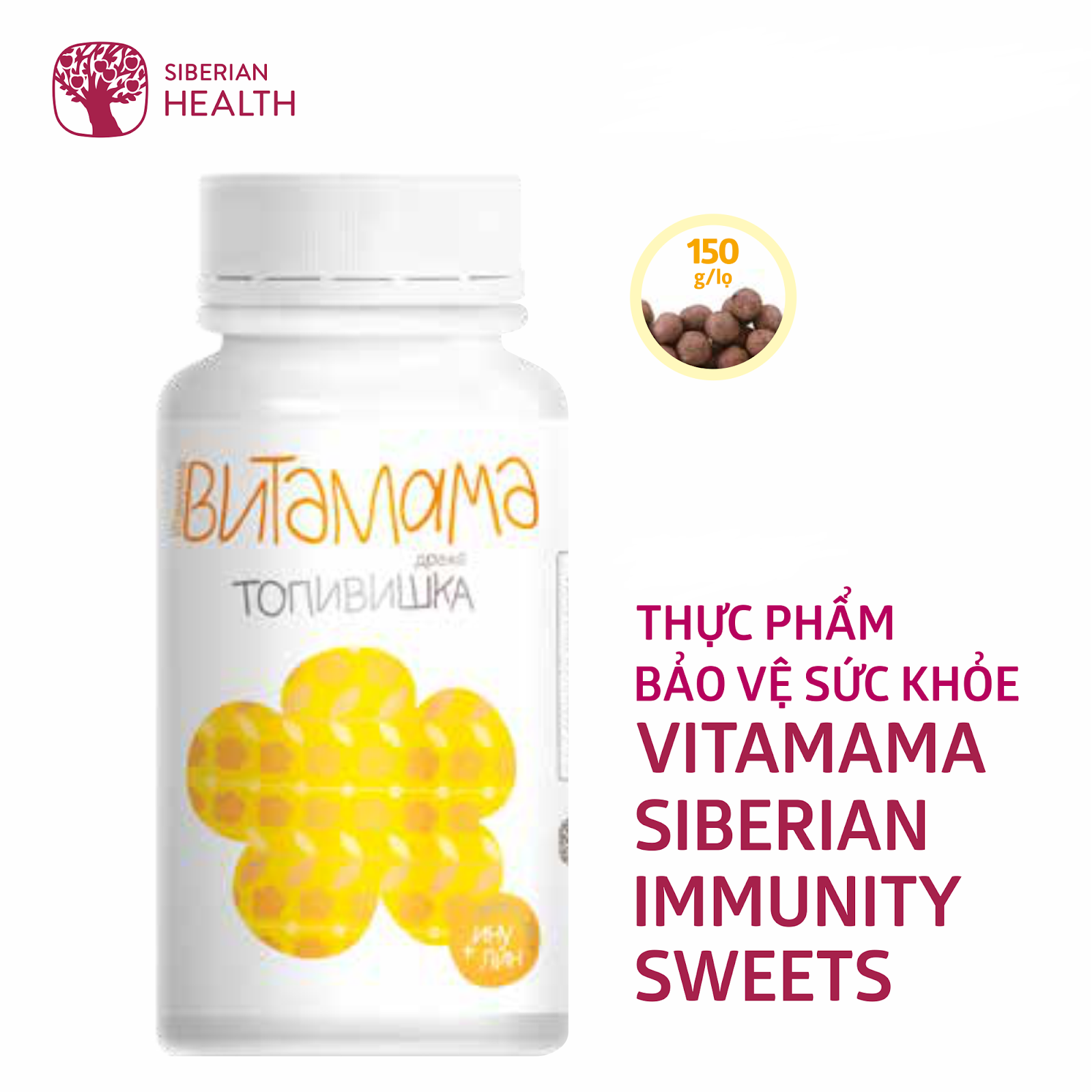 VitaMama Siberian immunity sweets giúp trẻ tăng sức đề kháng và tiêu hóa