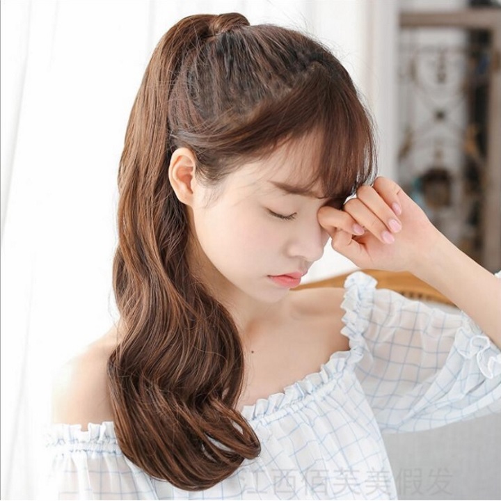 Tóc cột nữ Hàn Quốc , tóc cột nữ giúp dày tóc có 3 màu ( đen, nâu, vàng)