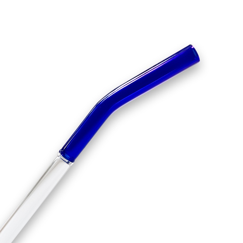 Ống hút thuỷ tinh 2 màu 20cm