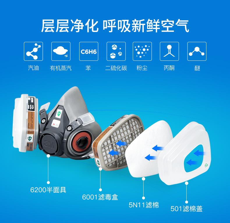 Mặt Nạ Phòng Độc 6200 Kèm Kính