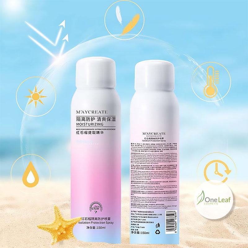 [HCM]Xịt Chống Nắng Trắng Da Maycreate 150ml SPF35 OL023