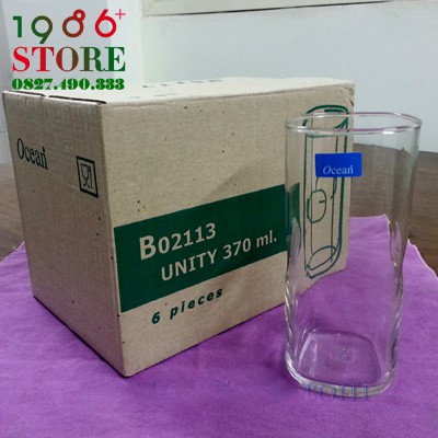 Bộ 6 Cốc Thủy Tinh Unity Cao Ocean – B02113 – 370ml