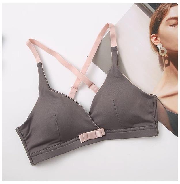 ♝❂  Bralette Nơ Cotton Mịn Dây Chéo Sau B046