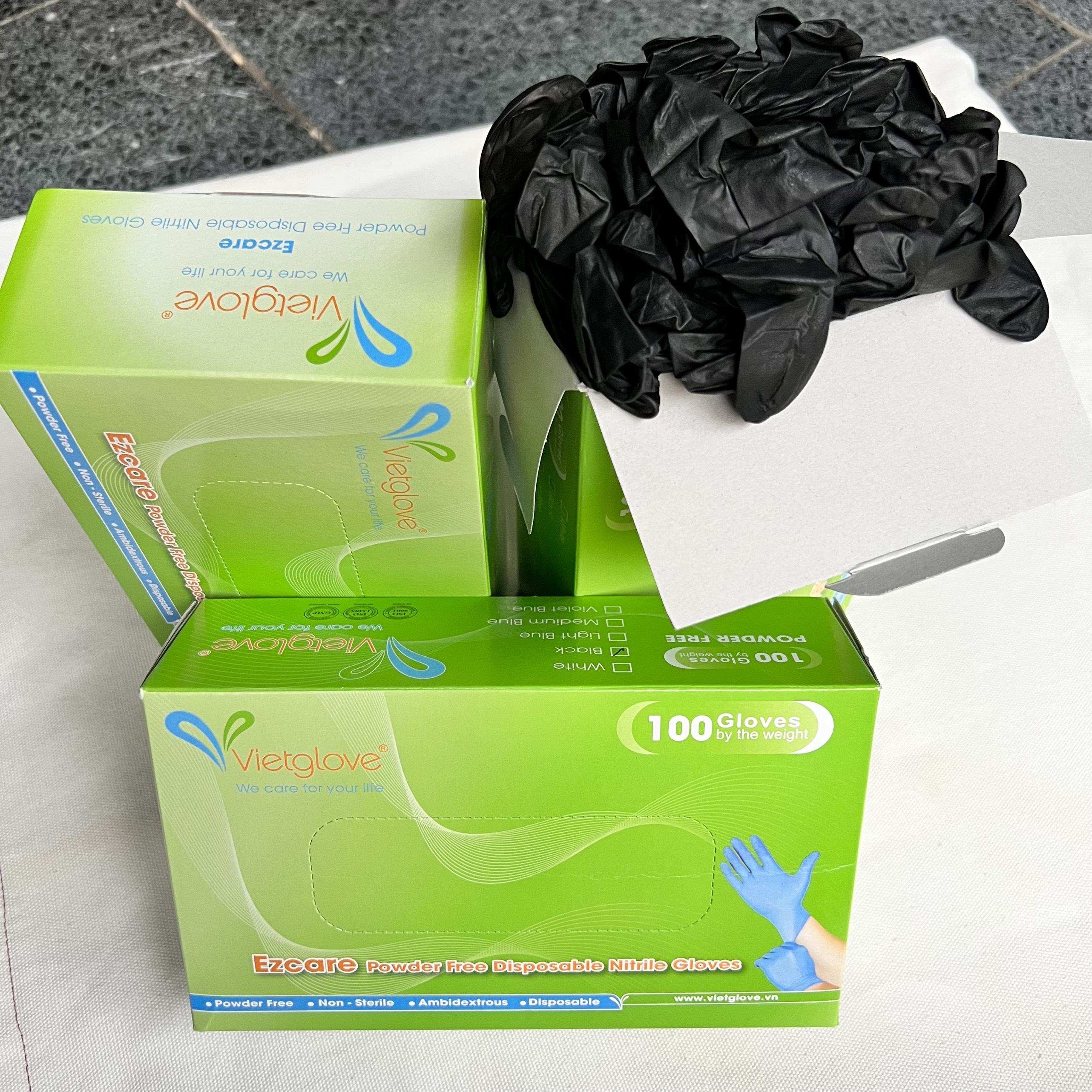 Hộp 100 Chiếc Găng tay Nitrile Không Bột VIET GLOVE Màu Đen 4.0gr Chính Hãng Cty Găng Việt | Lazada.vn