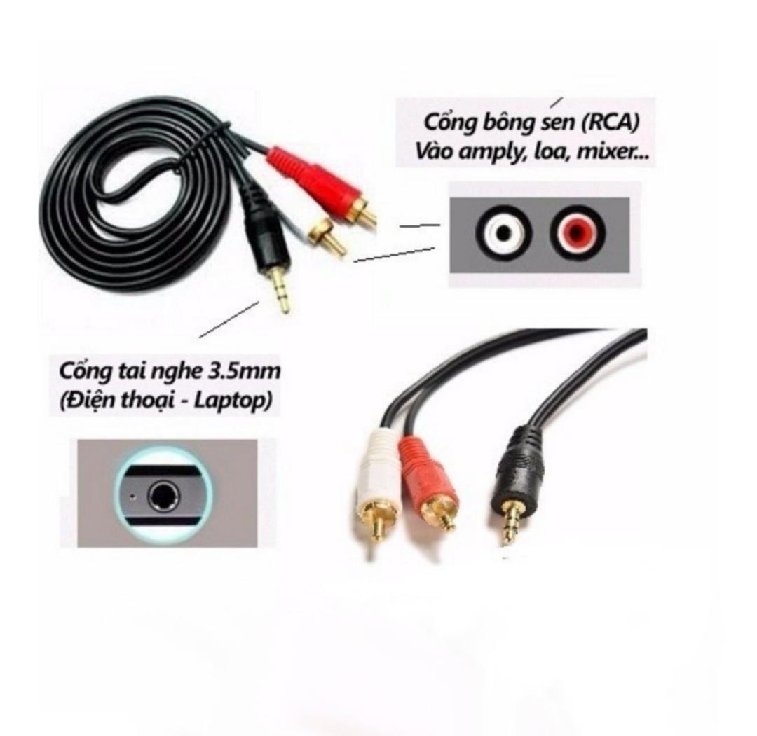 Cáp 3.5 ra 3 Đầu Hoa Sen