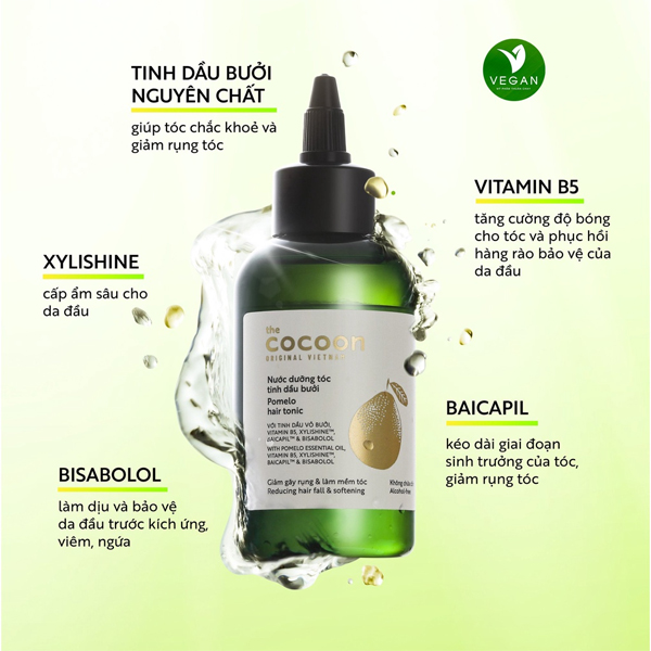 Nước Dưỡng Tóc Tinh Dầu Bưởi Cocoon 140ml Orginal