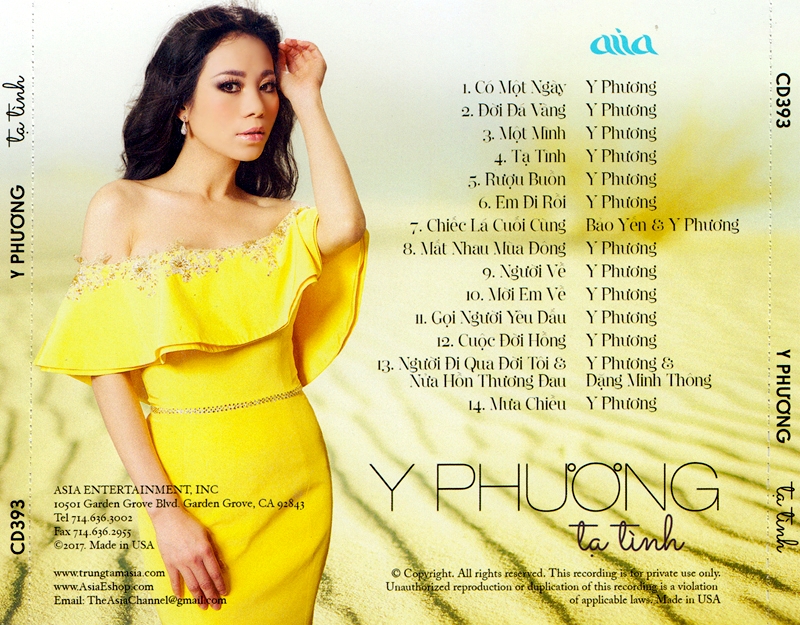 Bộ 5 đĩa CD nhạc Y Phương 1