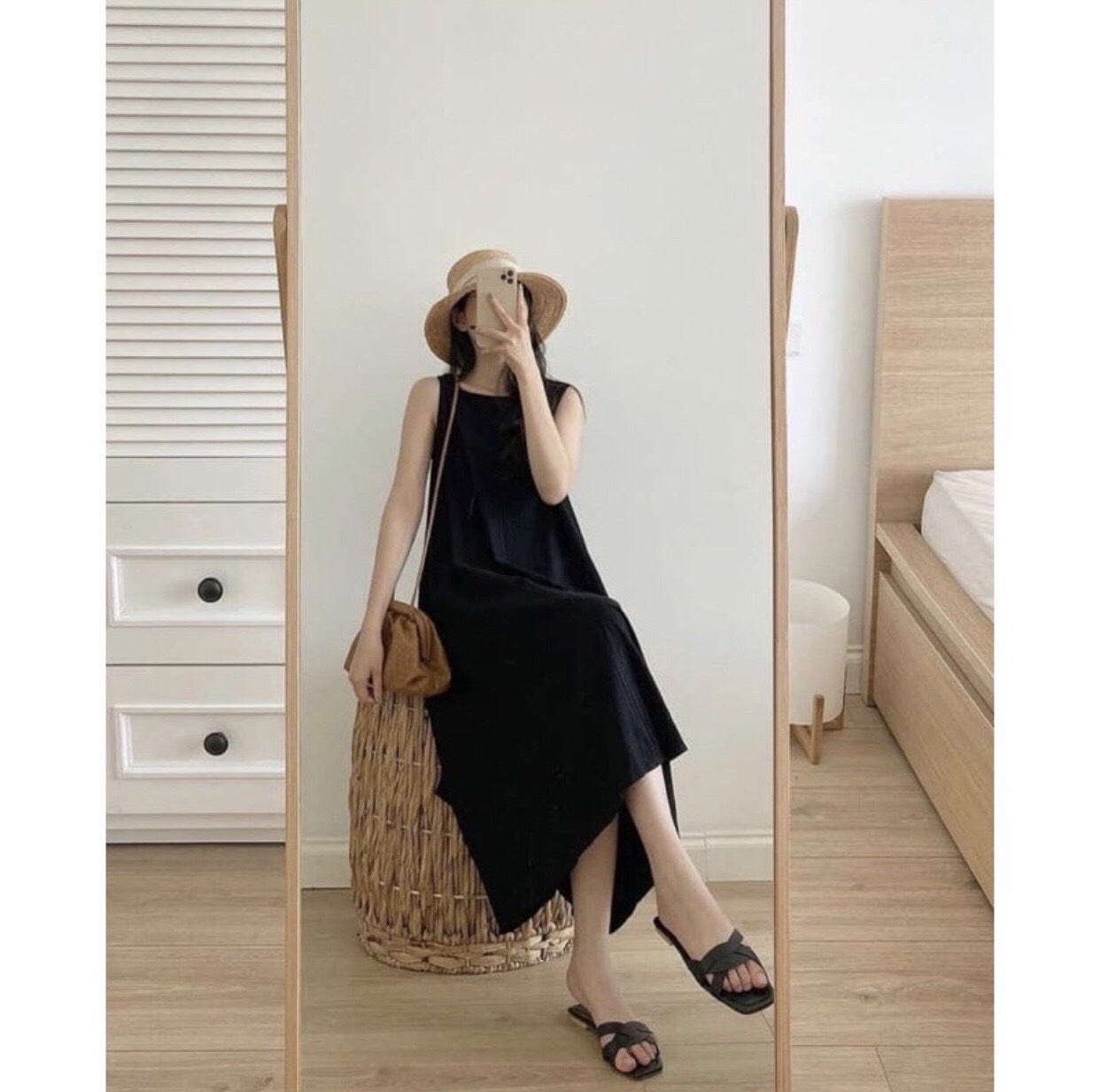 Váy bầu dáng dài đầm bầu dài VIBA