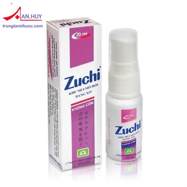 Xịt Nách Zuchi 20ml ( Tím + Xanh Lá+ Đỏ)