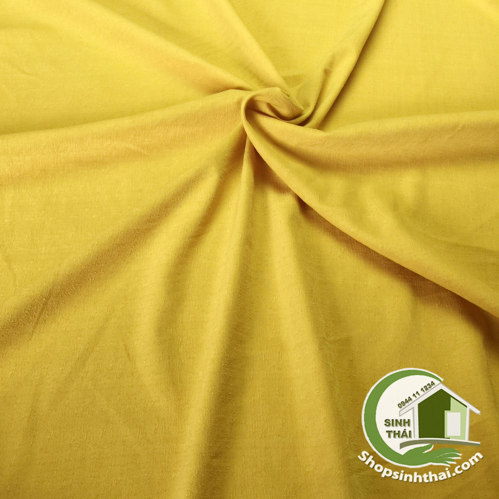 HCM]Vải linen vải lanh màu vàng vải dày đẹp may rèm áo gối khăn ...